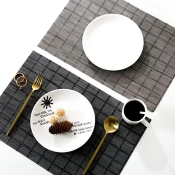 

Fyjafon 4/6 pieces Table Mat PVC Placemat Heat Resistant Table Mats for cafes and restaurants Dining Table Placemats 30*45cm