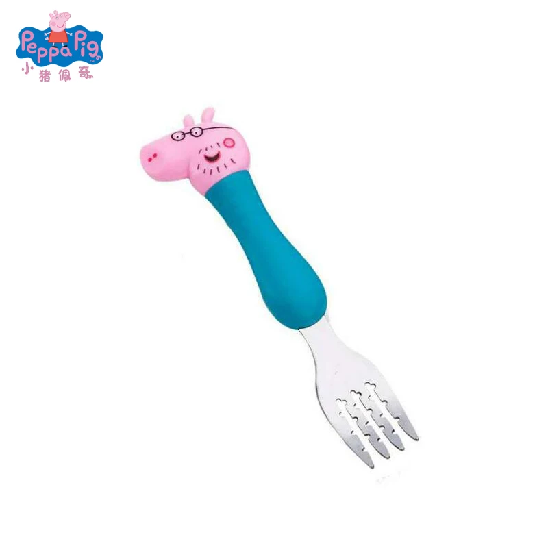 Подлинный peppa pig sister diary ложка вилка Столовые приборы для детей мультфильм модель cutegrip ложка набор детей Рождественский подарок на день рождения