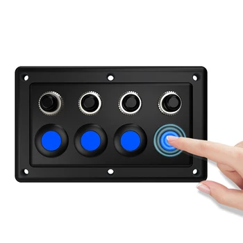

Universal 12-24V 4 Way Switch Panel Single Touch Panel Smart Touch Switch Panels Car Accessories for RV Car Yacht Refit Control