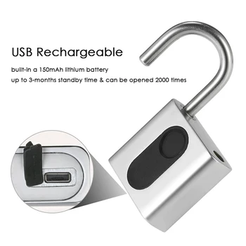 

Locker Fingerprint Padlock Bicycle Anti Theft Waterproof Tool Replacement