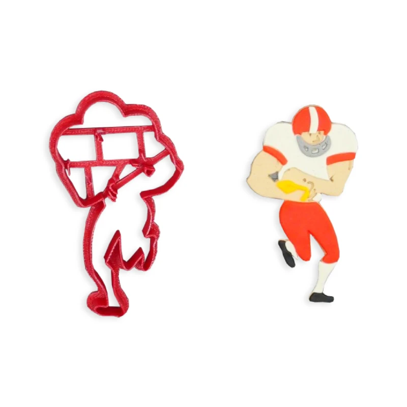 Team Sports Football Player Jersey Cupcake Fondant Top Cookie Cutter