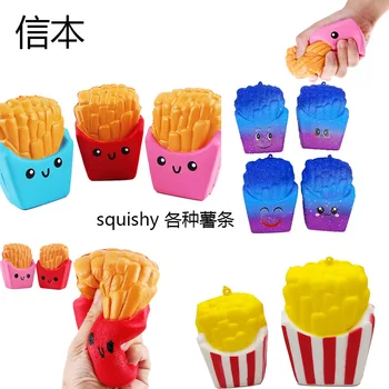 

French Fries Cream Scented compress Slow Rising Squish Anti stress Stress Reliever Squishies Soft Scented Kawaii Funn Toys