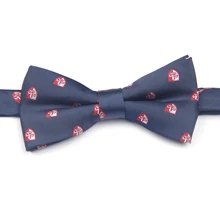 Темно-синий с красным Узорчатый Галстук-бабочка с узорами предварительно завязанный Галстук-бабочка s