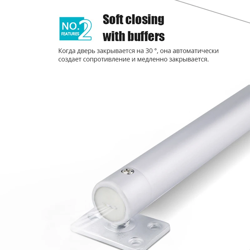 Automatic er Door Closer Soft Close Door Closing Adjustable Strength 110 Degree Positioning Stop,Load 15-60 Kg Hardware