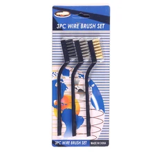 Welding Slag Rust Scratch Durable Mini Wire Brush Set Hanging Masonry Industrial Curved Handle Cleaning Tool Home Doors