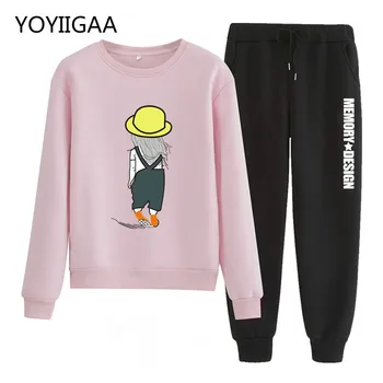 

Fashion Women Hoodies Sports Set High Quality Casual 2 Pieces Suit Warm Sportswear Women Tracksuit Sweatshirts Pants Tracksuits