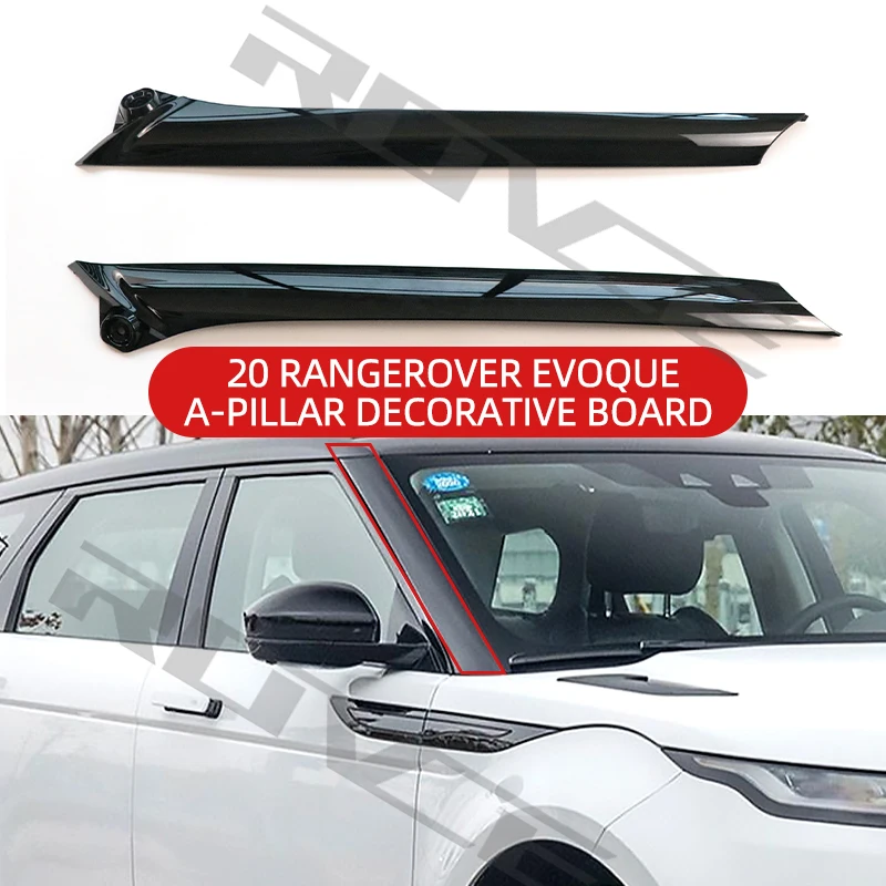 

ROVCE Car Window A Pillar Decorative Board For 2020 Land Rover RANGEROVER EVOQUE LR114442-B LR114443-B Car Accessories ABS