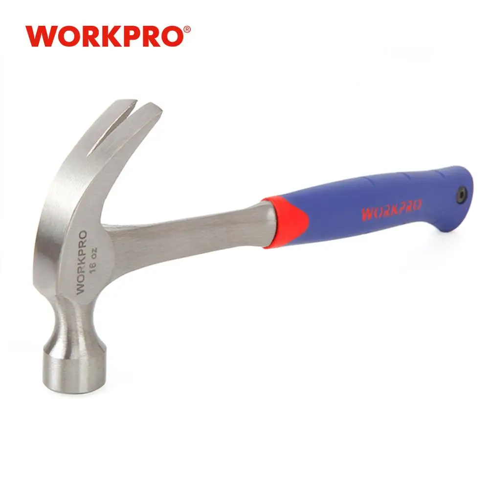 WORKPRO 16 унций молоток с когтями из углеродистой стали инструменты для