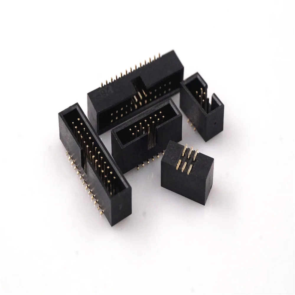 20 Pcs SMT IDC Box Header 1.27mm 6 8 10 12 14 16 20 26 30 34 40 50 60 Pin dual row Straight Male surface mount IDC Socket Mate afbeelding