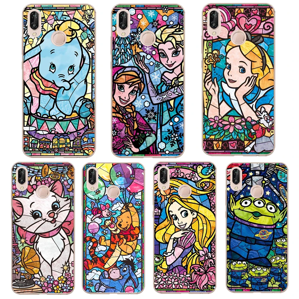 

Cartoon Disneys Mermaid Minnie Stitch Case for Huawei P20 Lite P30 Lite Mate 20 Lite 10Pro P10 Lite Soft TPU Cover Phone Cases