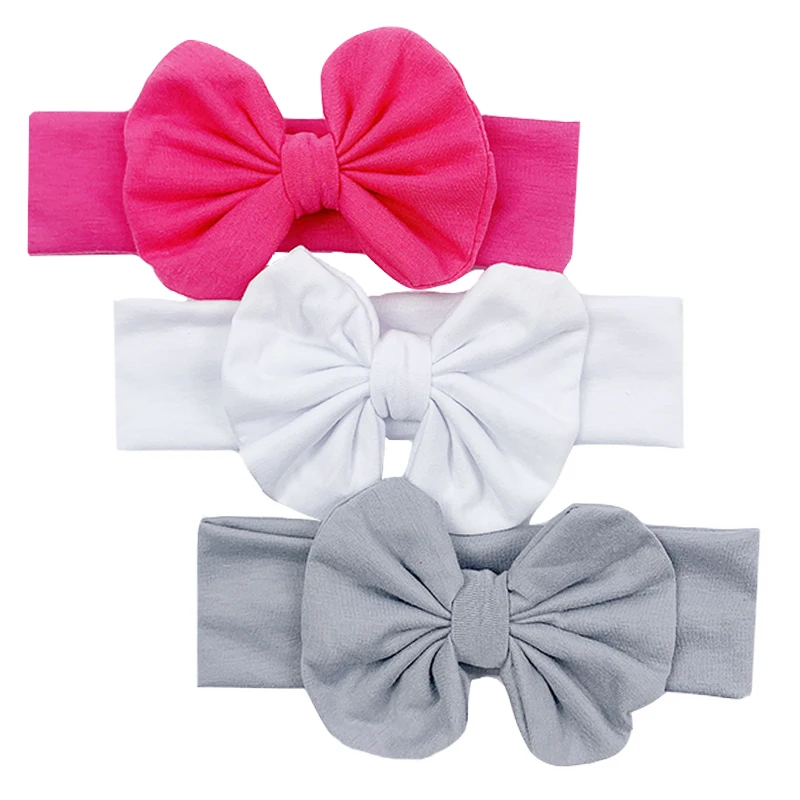 Children's Finger Toothbrush 3/5pcs/Lot New Cotton Elastic Newborn Baby Girls Solid Color Headband Bowknot Hair Band Children Infant Headband Accessories Silicone Anti-lost Chain Strap Adjustable  Baby Accessories
