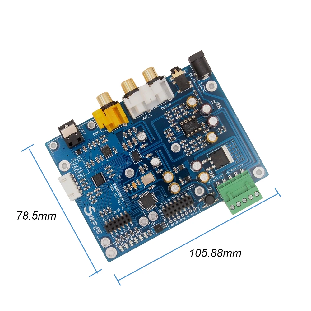 ES9038 Q2M DAC DSD декодер плата поддерживает IIS DOP 32 бит 384 кГц DSD512 T0157