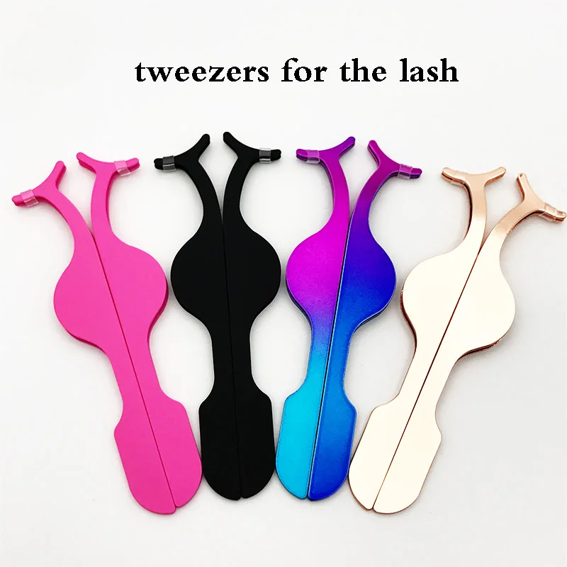 

MIKIWI False Eyelash Tweezers Fake Eye Lash Applicator Eyelash Extension Curler Nipper Auxiliary Clip Clamp Makeup Forceps Tools