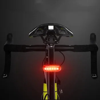 

WEST BIKING 6 LED Induction Brake Bike Tail Light 5 Modes Waterproof USB Charging Night Warning Lamp Bike Light Torch Lantern