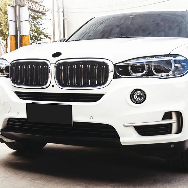 Пара Для BMW F25 F26 X3 X4- бампер матовый блесек для губ черный M Цвет 2 линии планка решетка для почек Решетка переднего бампера гоночный гриль