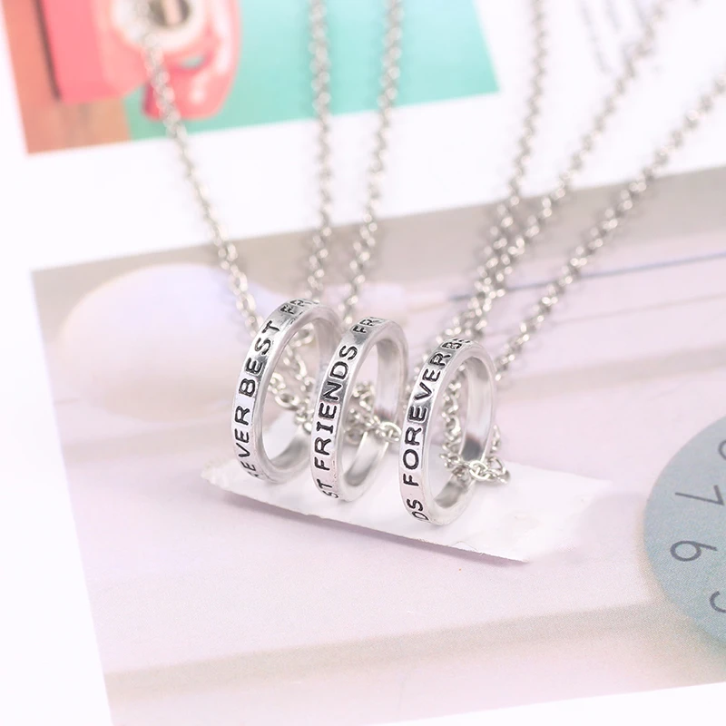 Best Friends Forever Necklace Best Friend Jewelry Letter Round Bff Pendant Unisex Christmas Xmas Necklaces Pendants Gifts Pendant Necklaces Aliexpress