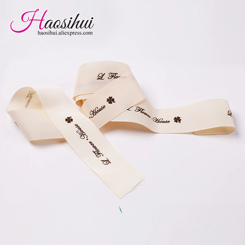 

1/2''(13mm) Custom Printed Ribbon Personal Logo Grosgrain Giftbox Baking Wrap Wedding Birthday Anniversary DIY Bracelet