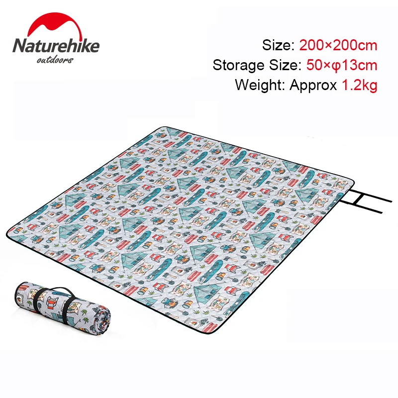 camping time NatureHike 200x200 см большое водонепроницаемое одеяло для пикника с ручкой складной и переносной Коврик для кемпинга для пляжный Кемпинг под открытым небом трава - Цвет: camping time