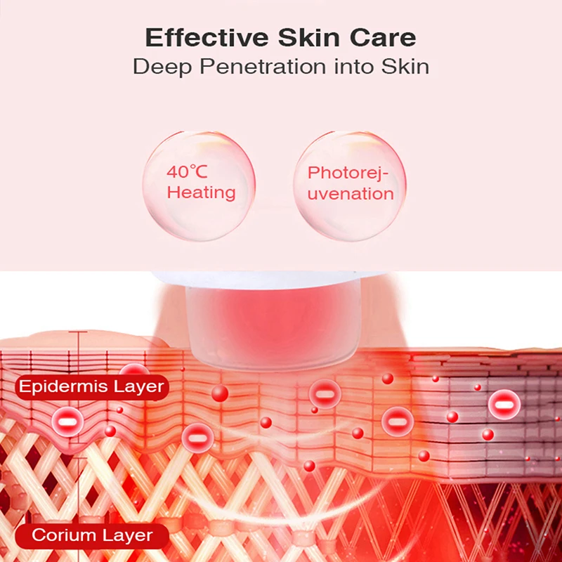 5 In 1 Radiofrequency Facial Wrinkle Remover Beauty Instrument Microcurrents For Face Repair Skin Household Pore Cleaner Tool