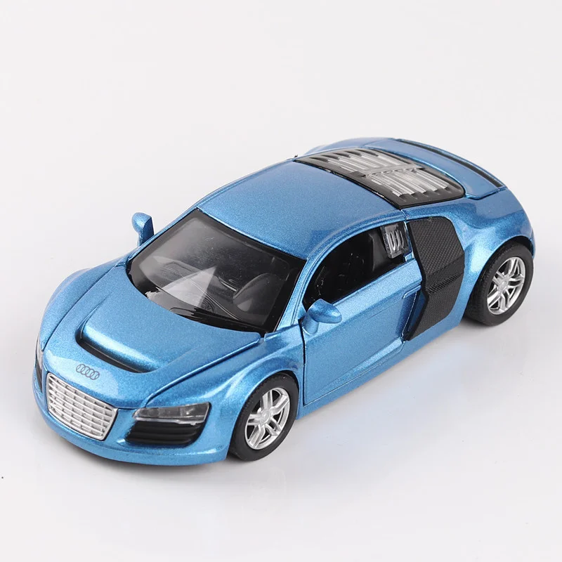1:32 R8 Alloy Sport Car Model Diecast High Simulation Metal Cool Purple Toy With Sound And Light Cars For Children | Игрушки и хобби