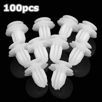 

50/100 pcs White Car Door Retainer Fastener Panel Moulding Clip For Suzuki For Mitsubishi Car Styling Bumpter Inner Parts