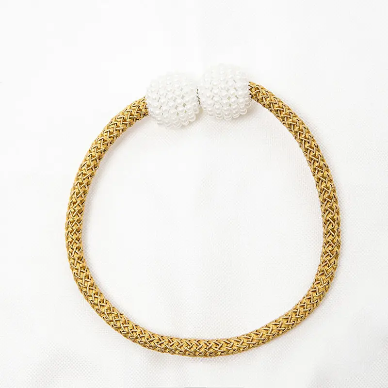 1Pc Magnetic Curtain Tieback High Quality Holder Hook Buckle Clip Polyester Decorative Home Accessorie Factory Direct