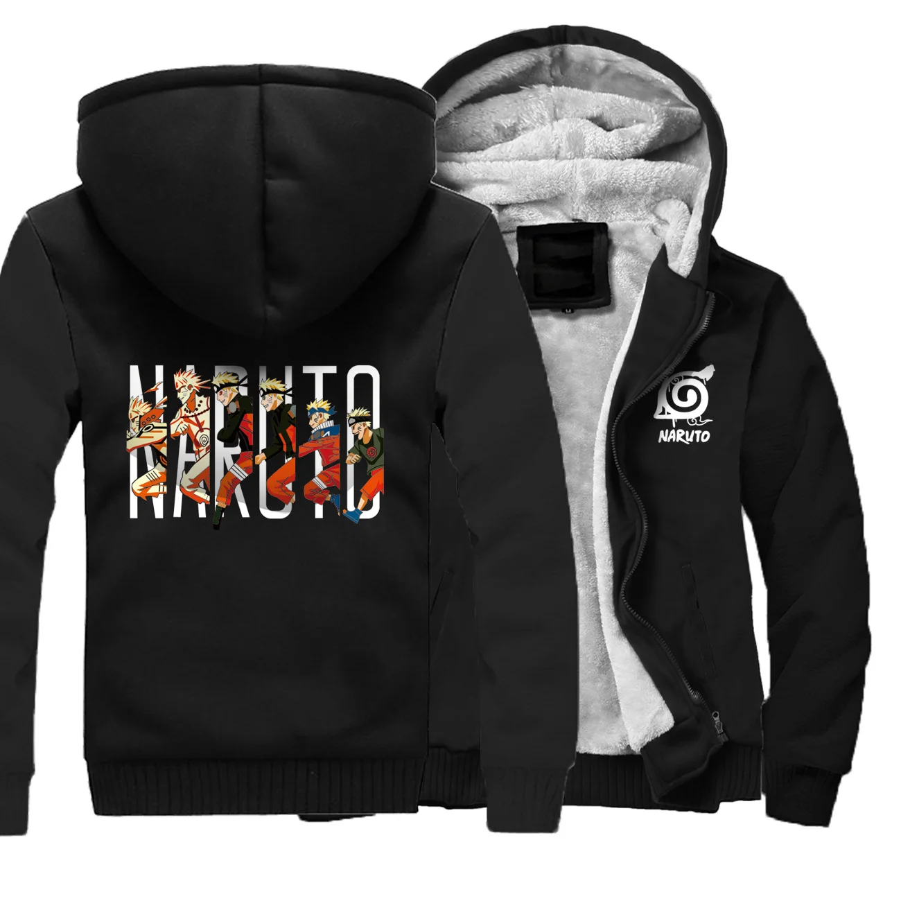 Cool Naruto Sweatshirt Raglan New Winter Warm Clothing Anime 0Cartoon Hoodies Streetwaer Coat Thick Hoody Hip Hop Fashion