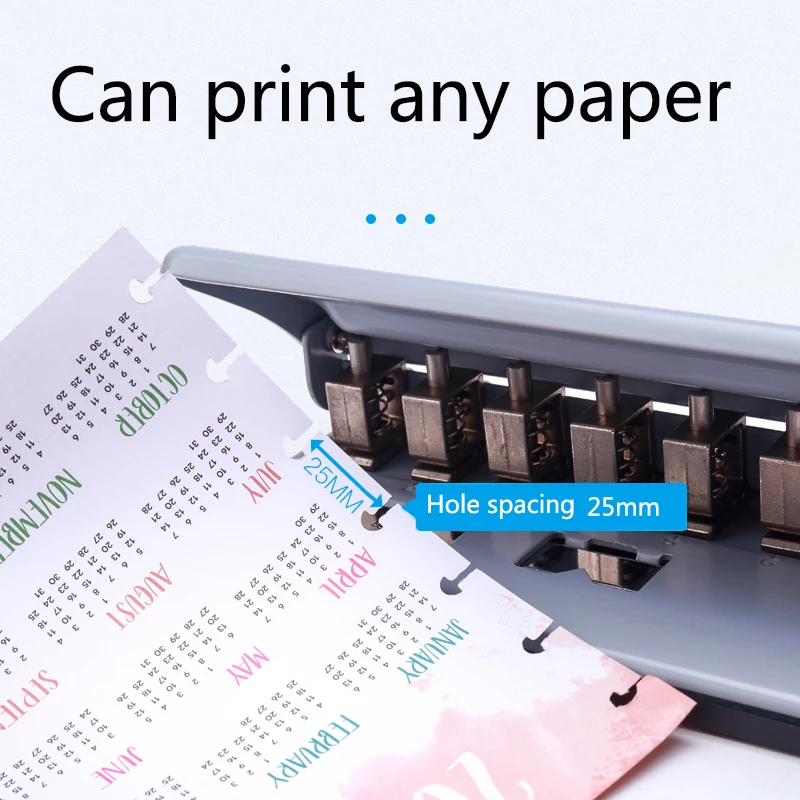 Fromthenon Mushroom Discbound Hole Punch Puncher Handheld DIY Paper Cutter  with Ruler for Disc Ring Planner T-Type Craft Machine Offices School