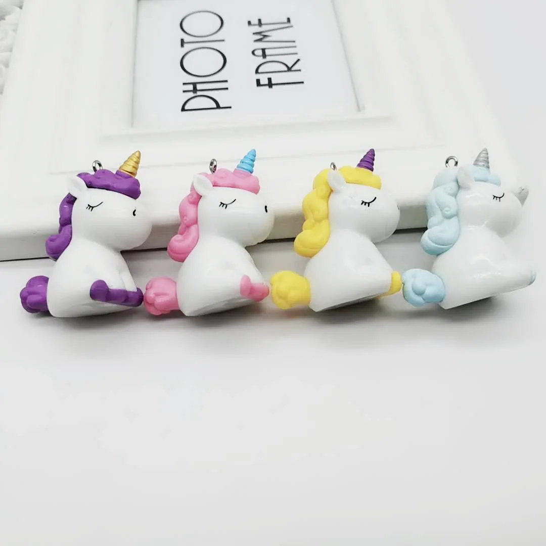 Творческий 3D брелок для ключей с единорогом кожаный веревочный брелок из ПВХ с маленькой лошадью под заказ, плетеная веревка Сумки из натуральной кожи кулон оптом