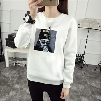 

European American Style Women Hoodie Spring Autumn Winter Long Sleeve O Neck Women's Sweatshirt Thick Fleece Women Tracksuit
