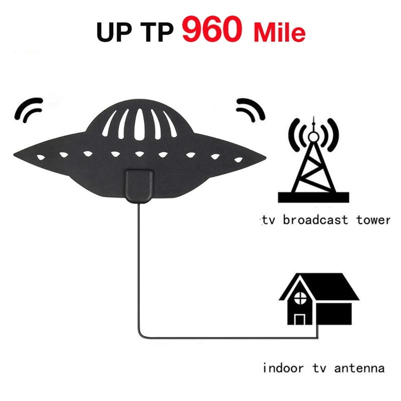 UFO shape 960Miles 4K HD ТВ антенна с приемником сигнала Усилитель 28DB с высоким коэффициентом усиления цифровая ТВ антенна FM/VHF/UHF мини DVB-T