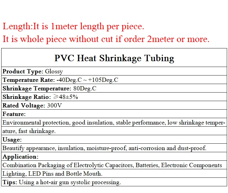 Width 36mm PVC Heat Shrink Tube Dia 22mm Lithium Battery Insulated Film Wrap Protection CaWarp Insulated Cable Sleeve Colorful