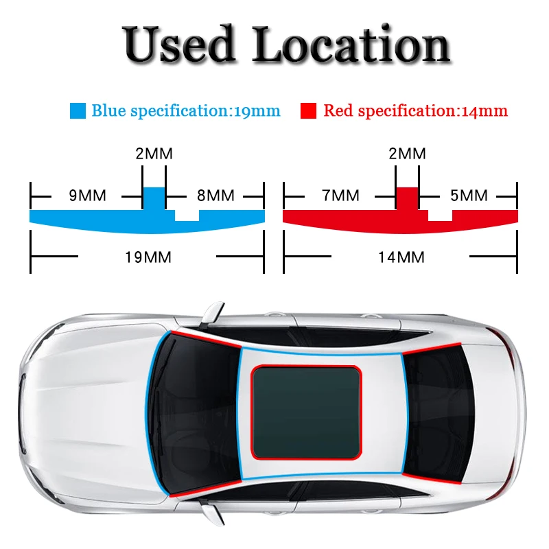 2M DIY Auto Dach Protector Dichtung Lärm Isolierung Auto Tür Weathers Front  Heckscheibe Rand Abdichtung Streifen Aufkleber Zubehör