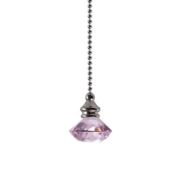 

Portable Pendant Ceiling Fan Styling Desk Light Craft Clear Home Decor Hanging Pull Chain Dazzling Crystal Prism Wedding