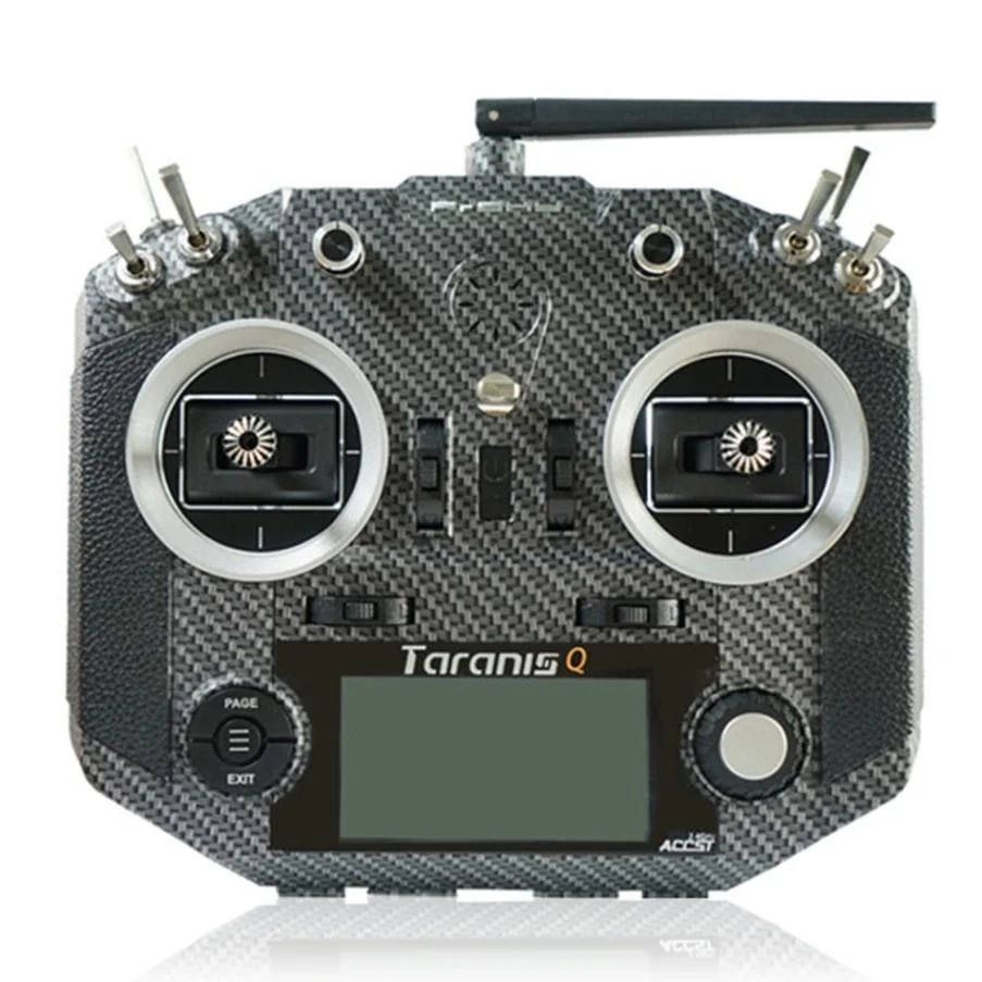 Carbon Fiber Frsky 2,4G 16CH ACCST Taranis Q X7S передатчик TX режим 2 M7 карданный беспроводной тренажер ссылка приложение сумка для RC моделей US Plug - Цвет: Carbon Fiber