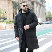 Мужской пуховик, мужской зимний большой размер, куртка с капюшоном, теплый пуховик, 6XL 7XL 8XL 9XL 10XL