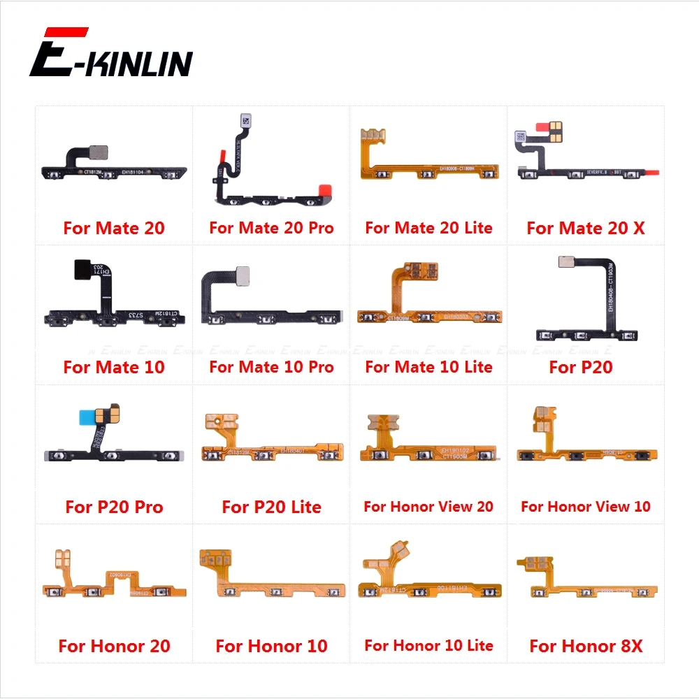 

Power On Off Button Volume Switch Key Control Flex Cable Ribbon For HuaWei Honor View 10 Mate 20 X P20 Pro Lite 8X Repair Part