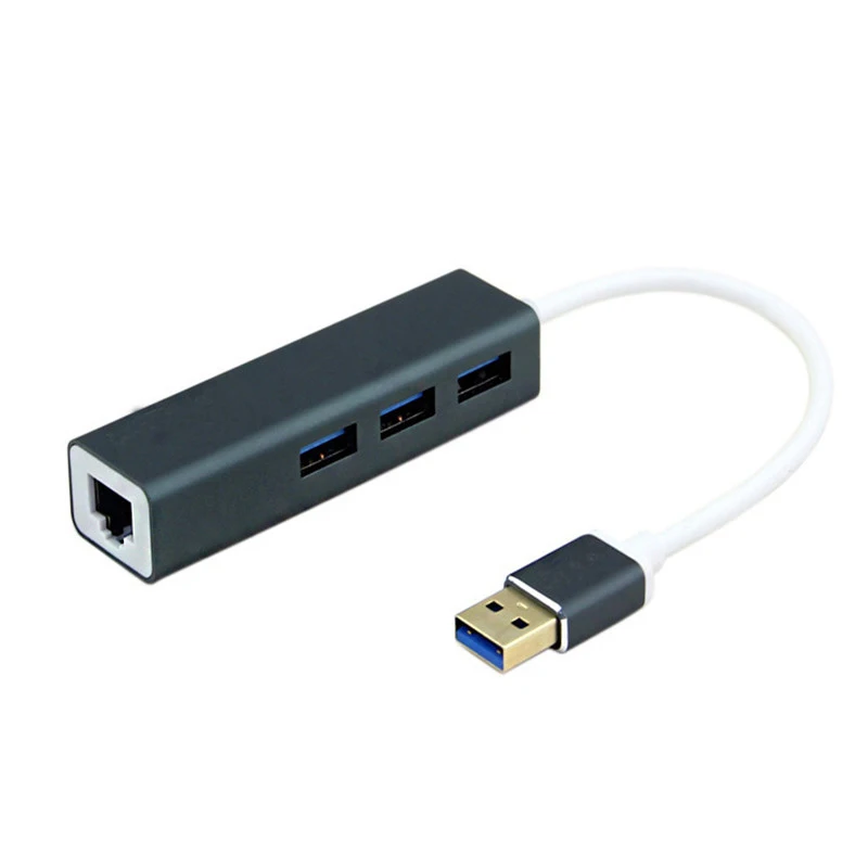 USB к RJ45 проводной концентратор карт 3 Порты и разъёмы адаптер Алюминий сплав прочный для 1000M Ethernet WIF66