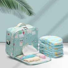 Baby Diaper Bags Fashion Mummy Maternity Nappy Bag Reusable Baby Travel Backpack Wet /Dry Organizer Waterproof Baby Nursing Bag
