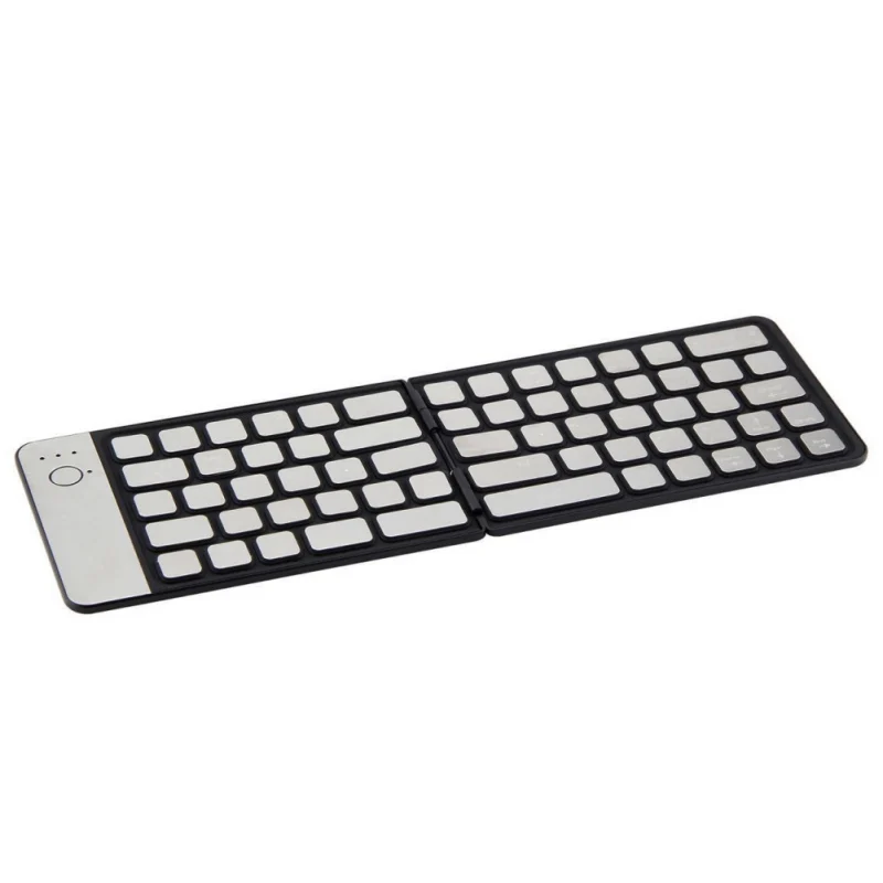 Slim Top Quality Folding Bluetooth Keyboard Slim Compact Portable Long Standby Aluminum Universal Wireless Keyboard