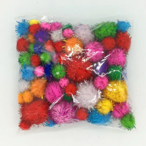 Christmas Pompoms Glitter Fluffy Pom Poms Balls For Diy - Temu