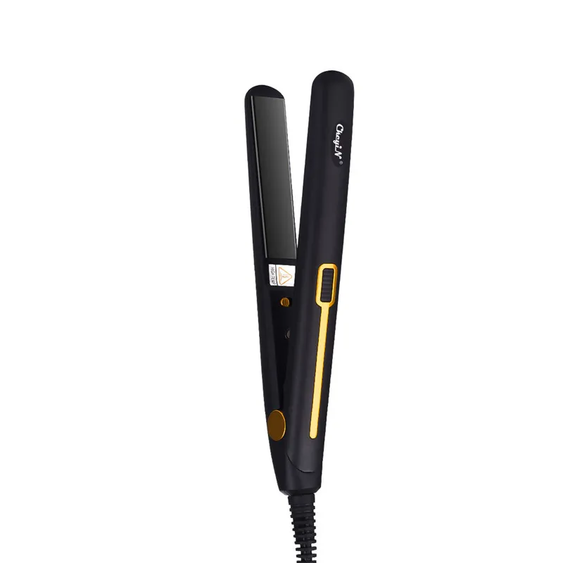 Мини 2 в 1 термостатический выпрямитель и прибор для завивки волос портативный плоский Утюг волосы утюг для гофрирования и выпрямления стайлер 110-240 в 47 - Цвет: Gold