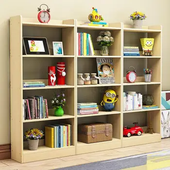 

Solid Wooden Bookshelf Landing Simple Shelf Simple Modern Multi-storey Children's Combination Small Bookcase Shelf