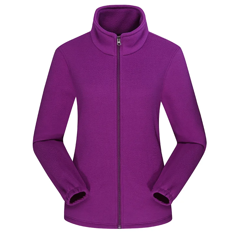 Новая уличная флисовая Мужская Флисовая Женская Толстая теплая осенняя и зимняя тактическая дождевик с капюшоном куртка с подкладкой - Цвет: Purple