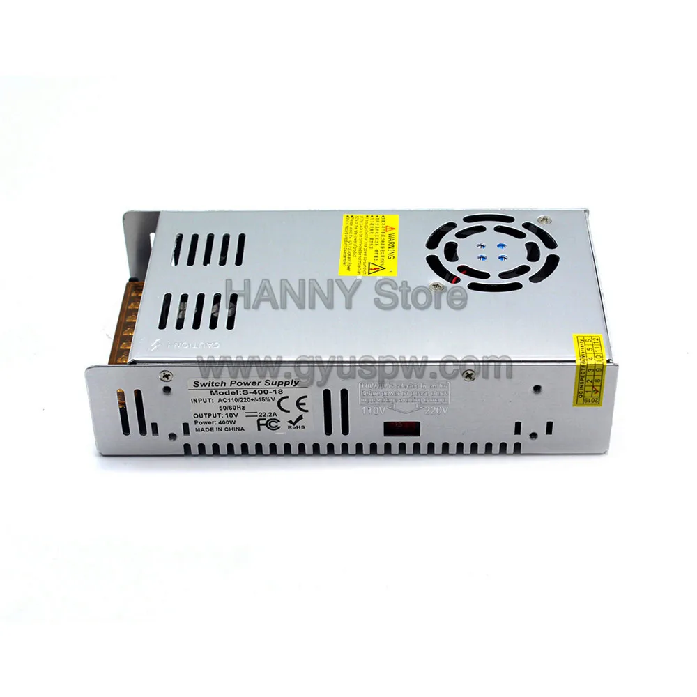 Источник питания DC 18V 22.2A 400W переключатель питания s Трансформатор источника питания AC к DC18V SMPS для освещения монитора CCTV RKE шаговый двигатель