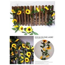 Новые 10 больших подсолнухов для дома, искусственные Подсолнухи, лоза, обмотка полосок, декоративные цветы из ротанга