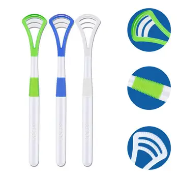 

Fawnmum Tongue Scraper Cleaner Dirt Plaque Remover Fresh Breath Maker Oral Care Curved blade,round and smooth,effective cleaning
