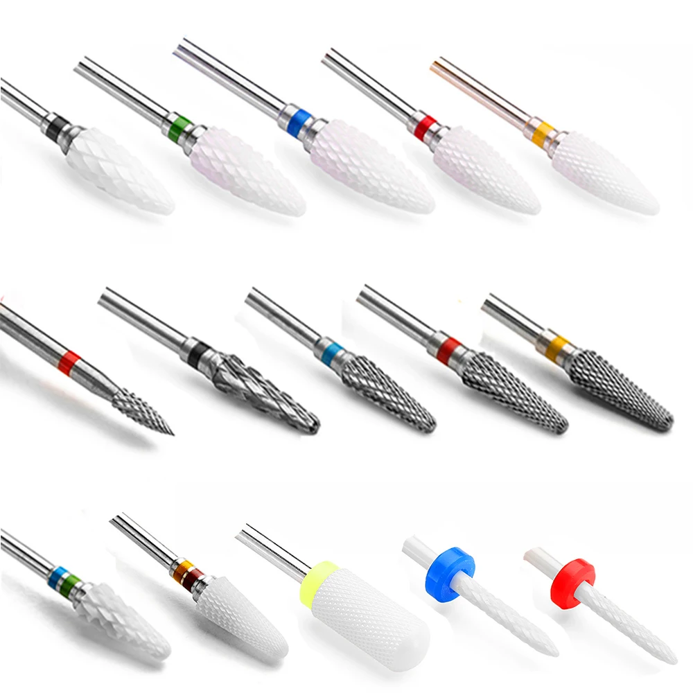 Milling Cutter For Manicure Ceramic Nail Drill Bits Pedicure Carbide Milling Cutter For Nail Files Manicure Cutter Nail Art Tool