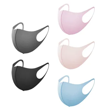 

5PCS Kids Face Mask Reusable Cartoon Solid Color Anti-pollution Cute Washable Anti-dust Face-mask Large Stock Dropshipping