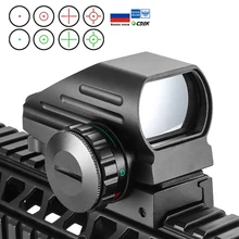 Taktische Reflex Rot Grün Laser 4 Absehen Holographische Projiziert Dot Anblick-bereich Luftgewehr anblick Jagd 11mm/20mm schiene Montieren AK